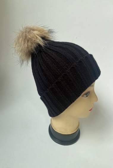 Wholesaler Mac Moda - Furry pompom women's cap