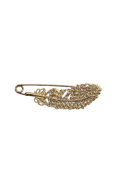 Wholesaler Mac Moda - Metal rhinestone brooch