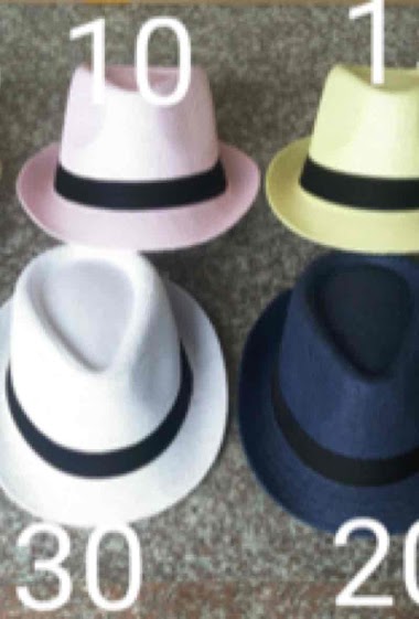 Grossiste Mac Moda - Chapeau bande noir taille ajustable