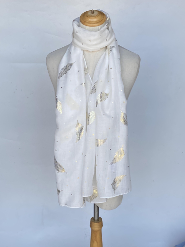 Wholesaler Mac Moda - gold feather scarf