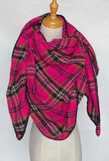 Wholesaler Mac Moda - Check thick triangle scarf