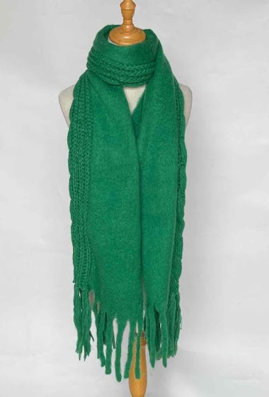 Wholesaler Mac Moda - Fringed thick scarf