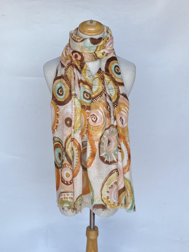 Wholesaler Mac Moda - scarf printed with gold