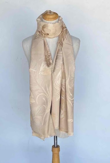 Wholesaler Mac Moda - Gold printed double side scarf