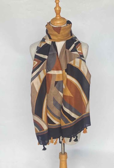 Wholesaler Mac Moda - Printed scarf pompom