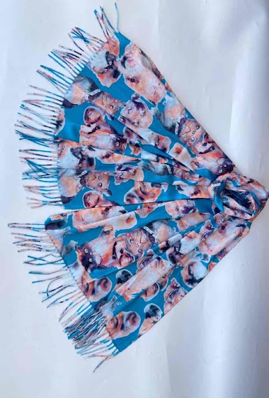 Mayorista Mac Moda - Fringed printed scarf