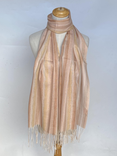 Wholesaler Mac Moda - printed fringed lurex scarf