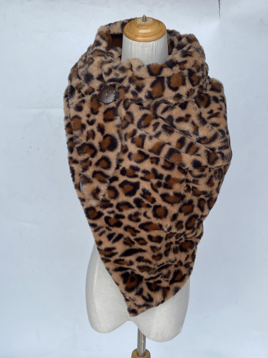 Großhändler Mac Moda - Poncho-Schal mit Leopardenmuster