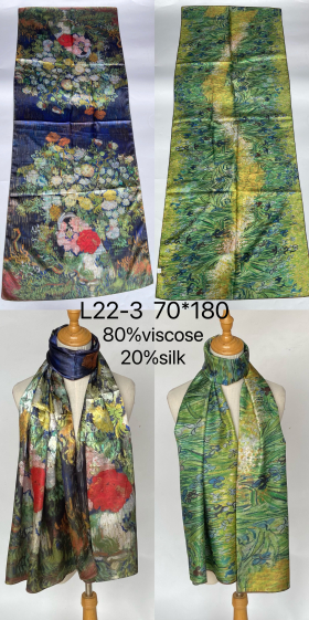 Wholesaler Mac Moda - printed satin scarf