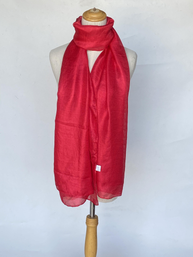 Wholesaler Mac Moda - Plain scarf with silk