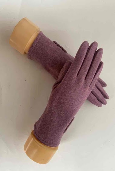Wholesaler Mac Moda - Plain women gloves button details