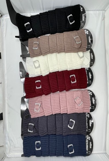 Großhändler Mac Moda - Plain knit legwarmers knot