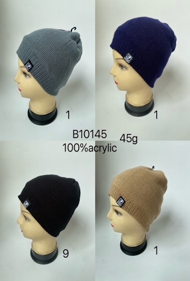 Wholesaler Mac Moda - Set of men's beanie with synthetic fur lining
