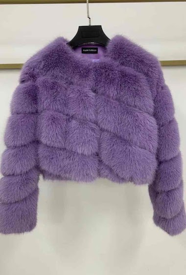 Wholesaler Mac Moda - Synthetic fur coat 48cm