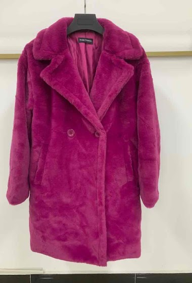 Wholesaler Mac Moda - Synthetic fur coat with side pockets