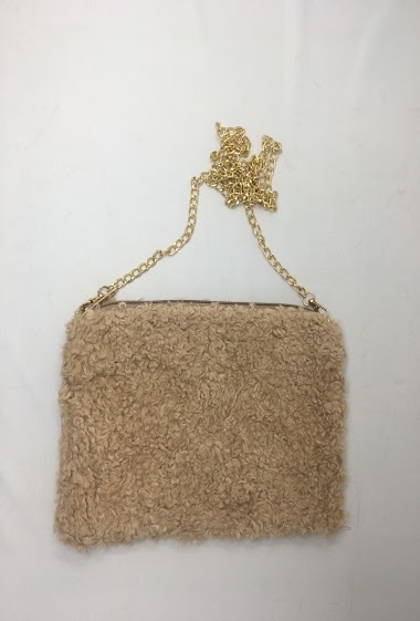 Großhändler Mac Moda - Shoulder bag / clutch bag imitation sheep hair