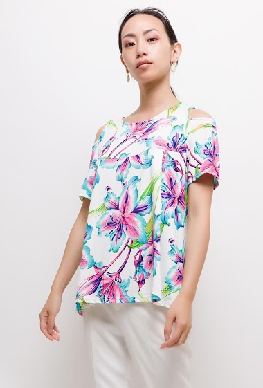 Wholesaler MACMAX - Blusa with flowers