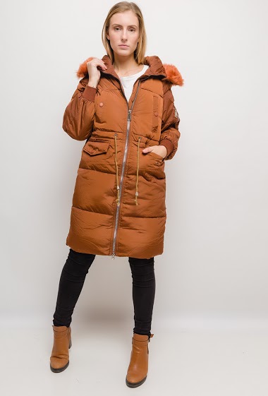 Wholesaler MACMAX - Quilted coat with fake fur