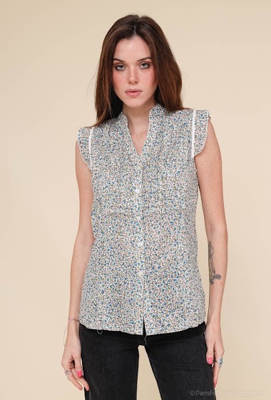 Wholesaler MACMAX - Short-sleeved floral top