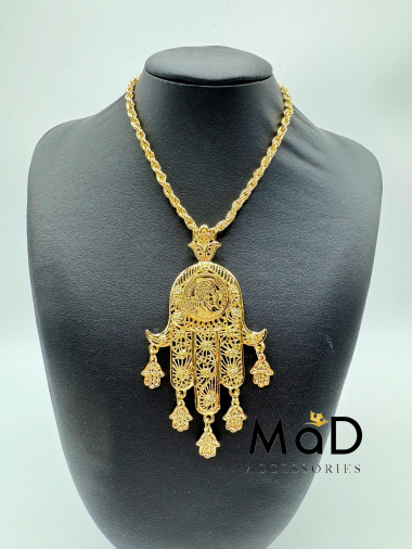 Wholesaler MAD ACCESSORIES - Oriental hand of fatma pendant necklace