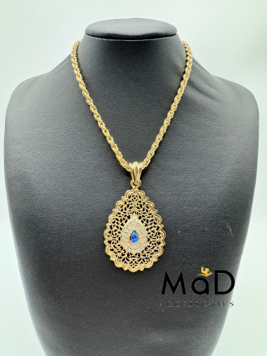 Wholesaler MAD ACCESSORIES - Traditional Pear Shaped Pendant Necklace