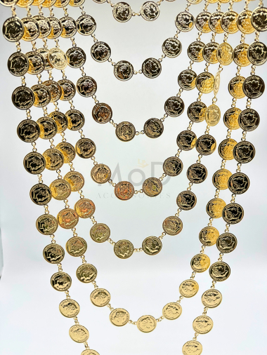 Wholesaler MAD ACCESSORIES - Large traditional oriental coin necklace