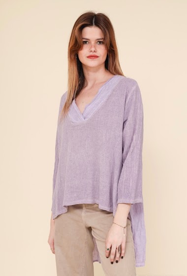 Wholesaler French Baiser - Linen and cotton blouse : Elaina