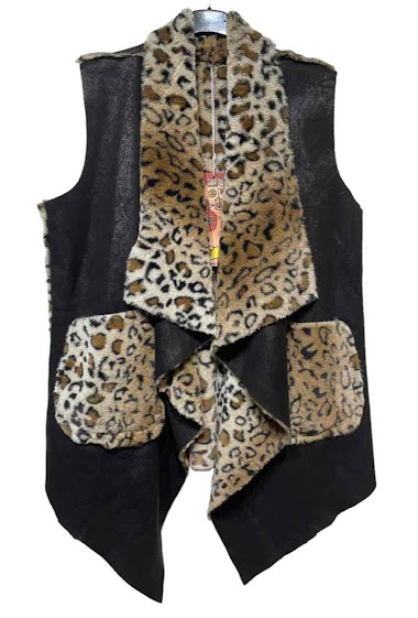 Wholesaler Mademoiselle Agnès - Leopard print faux fur coat
