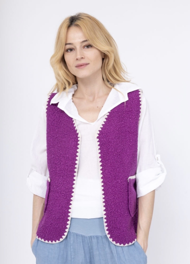 Wholesaler Mademoiselle Agnès - Sleeveless jacket 86232