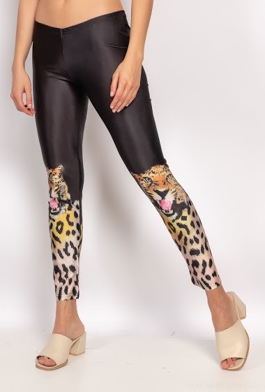 Grossiste Mademoiselle X - Legging imprimé léopard