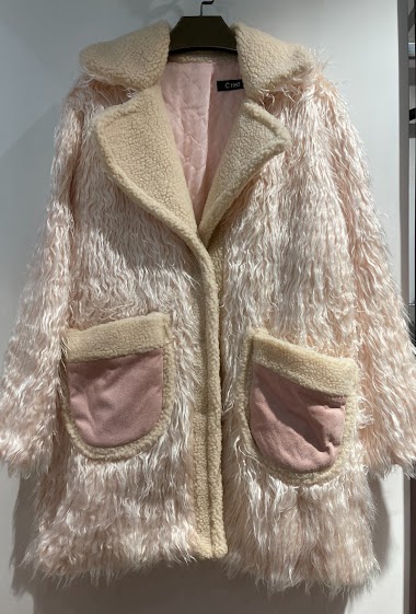 Wholesaler Mademoiselle X - Fur coat pink