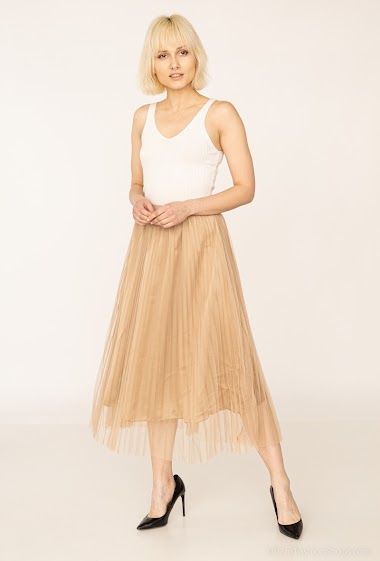 Pleated skirt in tulle