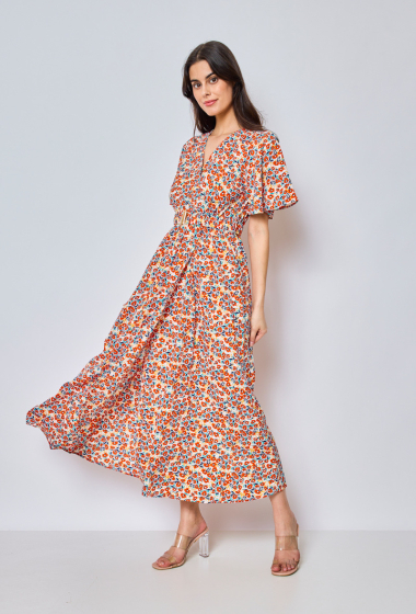Wholesaler MAELLE - Flower printed wrap dress