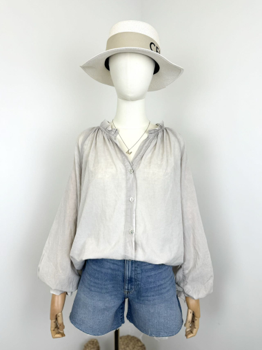 Großhändler Maëlys Paris - Vintage-Bluse aus gewaschener Baumwolle