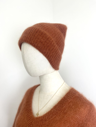 Wholesaler Maëlys Paris - Ribbed fluffy mohair hat
