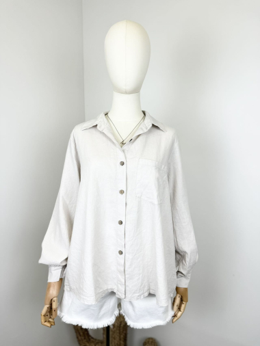 Wholesaler Maëlys Paris - Linen shirt with pockets