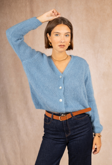 Großhändler Maëlys Paris - Basic-Weste aus 30 % Mohair