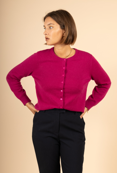 Wholesaler Maëlys Paris - Short cardigan in 100% cashmere