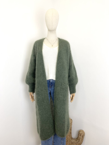 Wholesaler Maëlys Paris - Long open cardigan in fluffy mohair