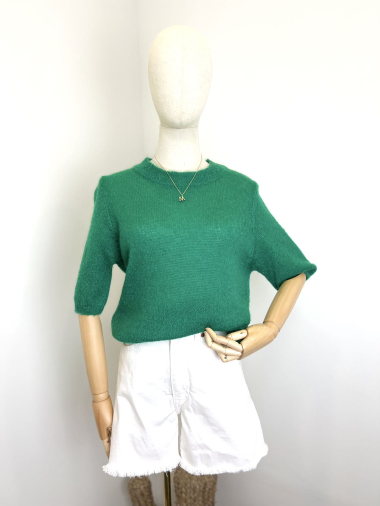 Wholesaler Maëlys Paris - Thin short-sleeved mohair sweater