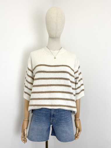 Wholesaler Maëlys Paris - Short-sleeved wool sailor sweater