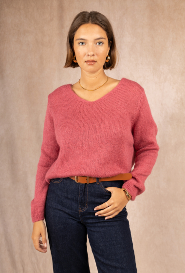 Grossiste Maëlys Paris - Pull V en 30% mohair