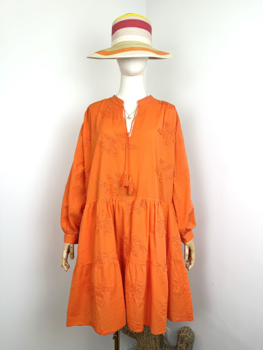 Großhändler Maëlys Paris - Kleid aus bestickter Baumwolle