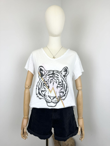 Großhändler Maëlys Paris - T-Shirt mit „TIGER“-Aufdruck