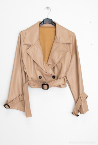 Wholesaler Maia H. - SHORT LEATHER TRENCH