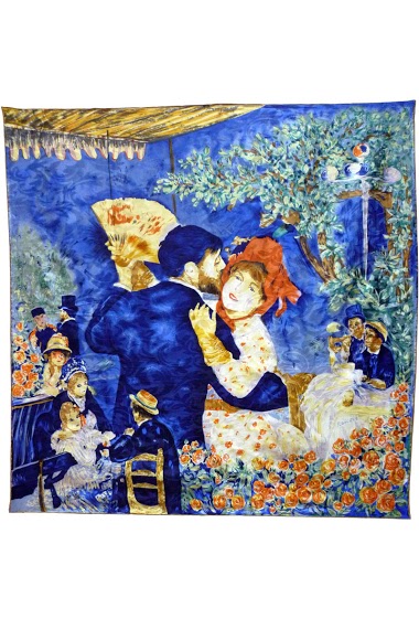 Wholesaler Maison Fanli - Silk scarf - Dance in the Renoir countryside