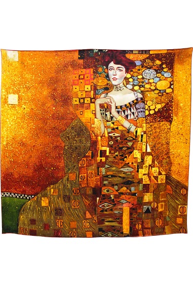 Grossiste Maison Fanli - Carré de soie - Le portrait d’Adèle Bloch-Bauer Klimt