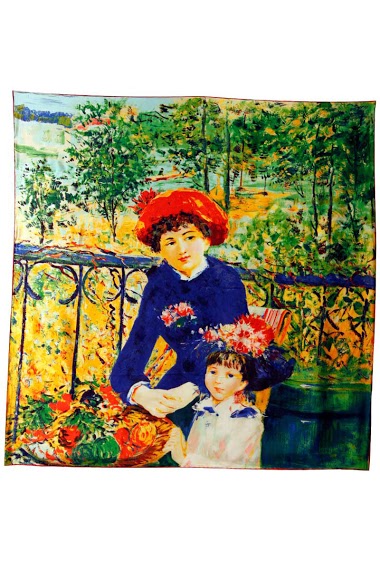 Wholesaler Maison Fanli - Silk scarf - The Two Renoir Sisters