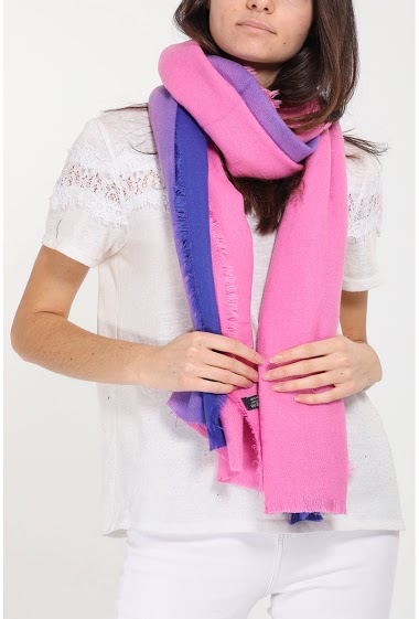 Großhändler Maison Fanli - Schal aus Wollmischung mit Farbverlauf