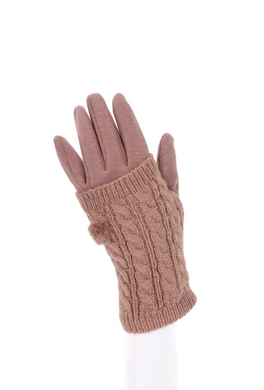 Wholesaler Maison Fanli - Glove / Mitt 3 in 1 with pompons